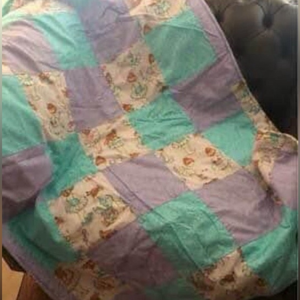 OOAK custom made ballerina patchwork blanket NEW